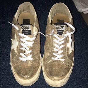 Golden goose gold & white size 40